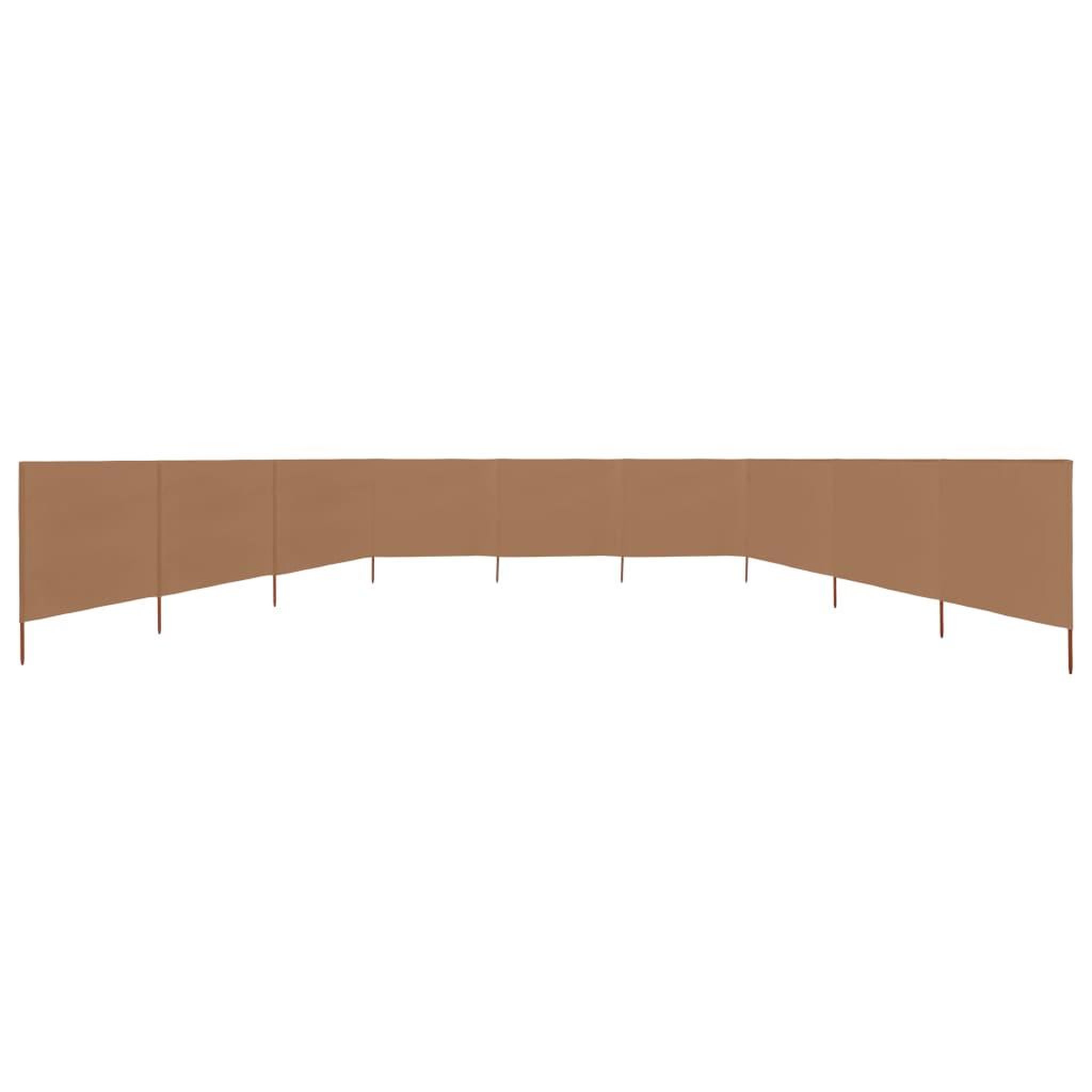 Voir la diapositive 3 : VIDAXL Paravent 9 panneaux Tissu 1200 x 160 cm Taupe