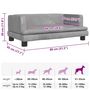 Voir la diapositive 6 : VIDAXL Lit pour chien gris clair 80x45x30 cm velours