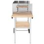 Voir la diapositive 3 : VIDAXL Barbecue au charbon sur chariot Acier inoxydable et 2 etageres