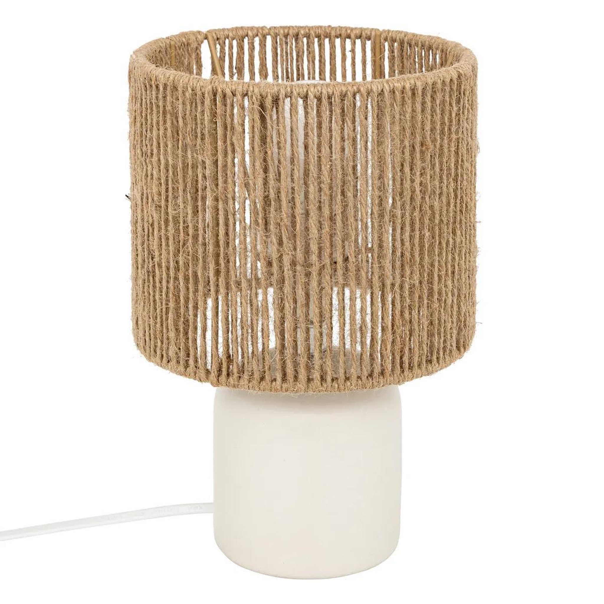 ATMOSPHERA Lampe à poser en céramique  koby  24cm blanc & naturel