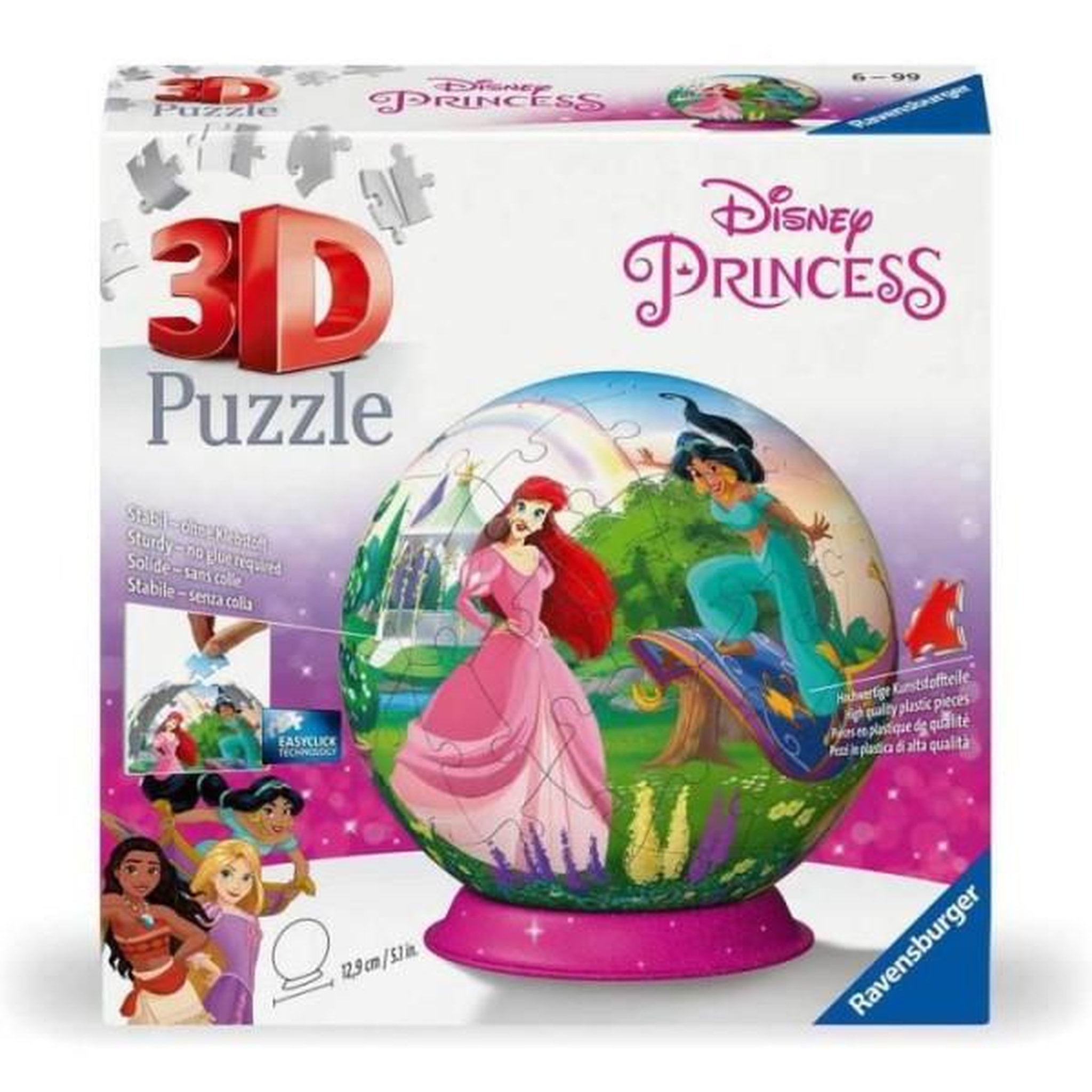 Voir la diapositive 2 : RAVENSBURGER Puzzle 3d ball disney princesses - des 6 ans - ravensburger - 11579