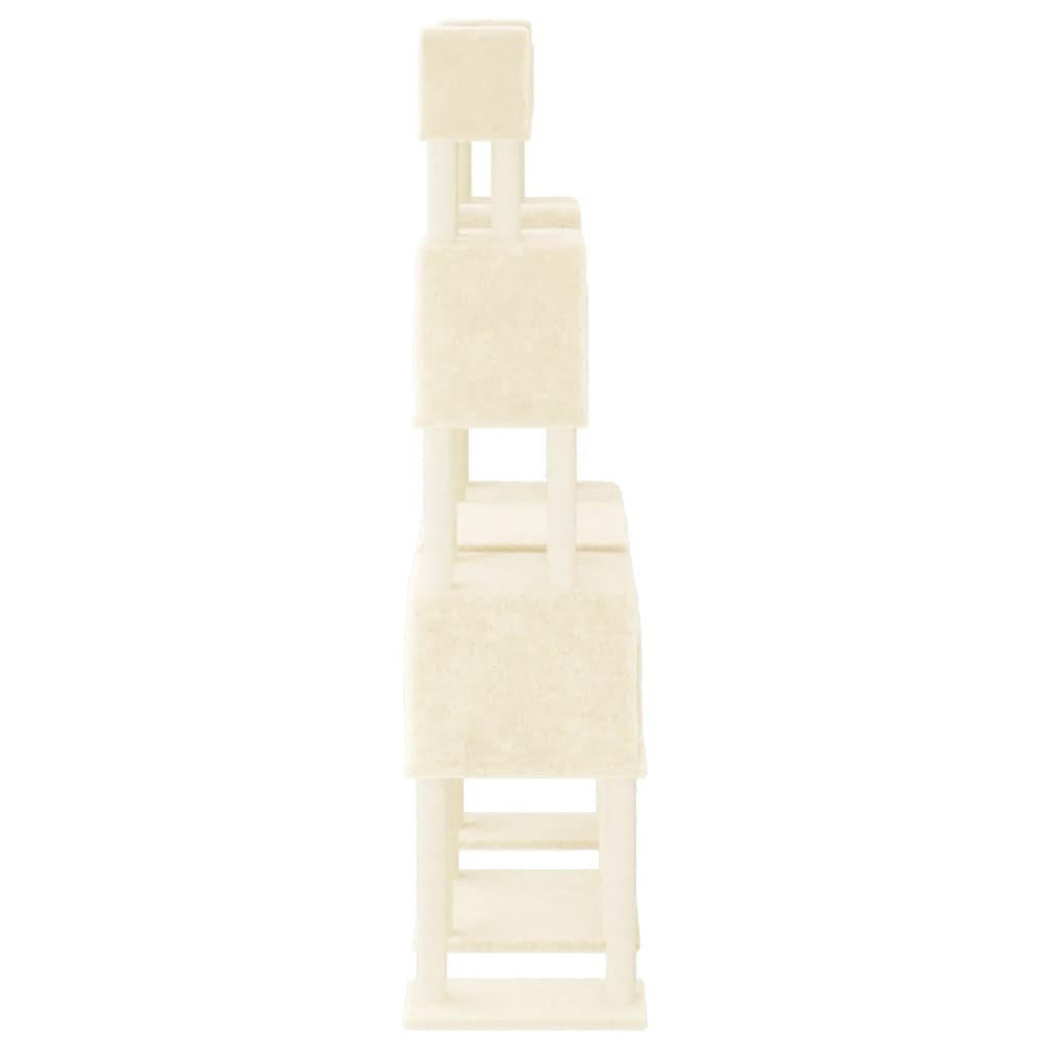 Voir la diapositive 4 : VIDAXL Arbre a chat avec griffoirs en sisal Creme 199 cm