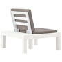 Voir la diapositive 4 : VIDAXL Chaise de salon de jardin avec coussin Plastique Blanc
