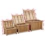 Voir la diapositive 6 : VIDAXL Boîte de rangement 3 pcs Bambou
