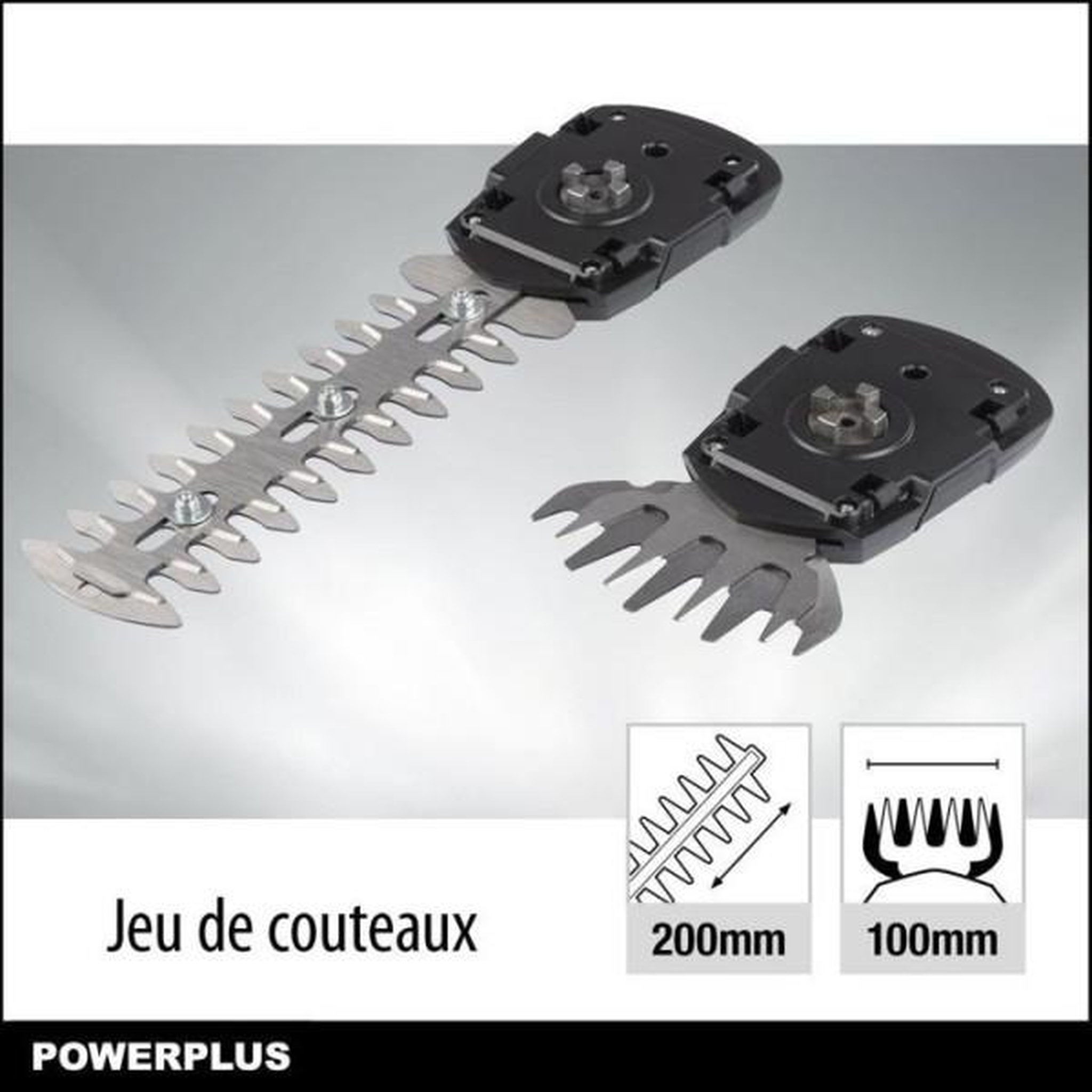 Voir la diapositive 3 : POWERPLUS Cisaille a Gazon et Sculpte Haie sur Batterie POWXG2033 - Powerplus