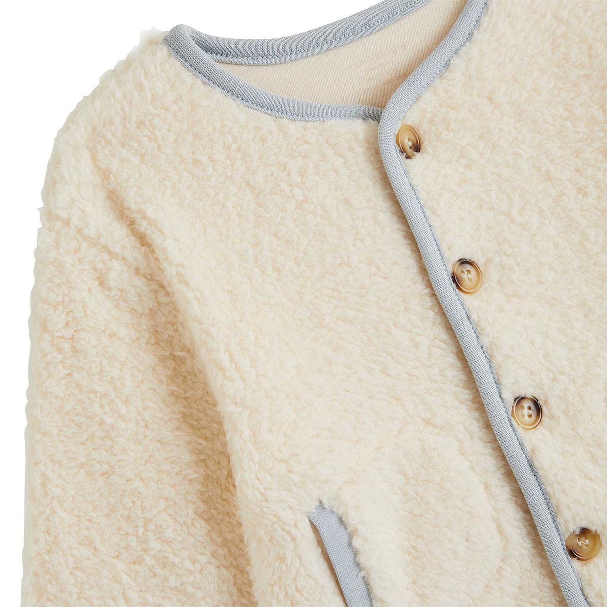 Voir la diapositive 3 : PETIT BEGUIN Veste bébé en sherpa voix lactée