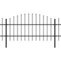 Voir la diapositive 2 : VIDAXL Cloture de jardin avec dessus en forme de lance en acier 714,5 x 100 cm Noir