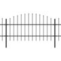 Voir la diapositive 2 : VIDAXL Cloture de jardin avec dessus en forme de lance en acier 714,5 x 100 cm Noir
