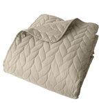 Paris Prix Couvre-lit en Microfibre  Tessa  220x240cm Naturel