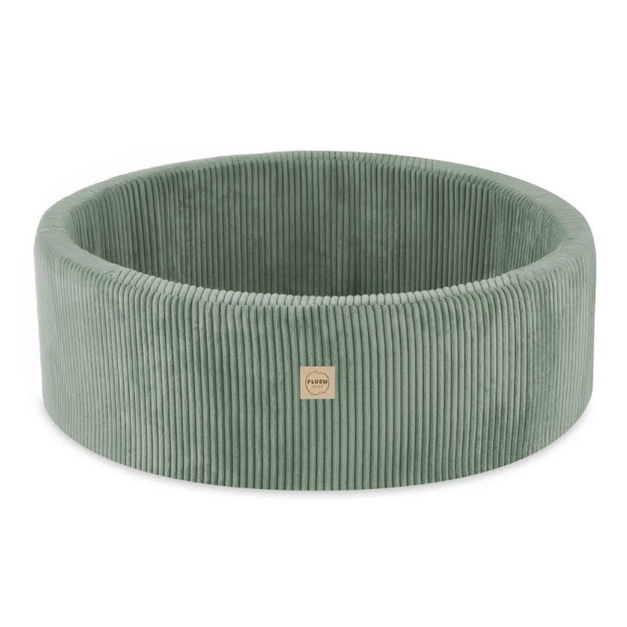 PLUSH NEST Piscine ronde 90x30 cm velours côtelé vert