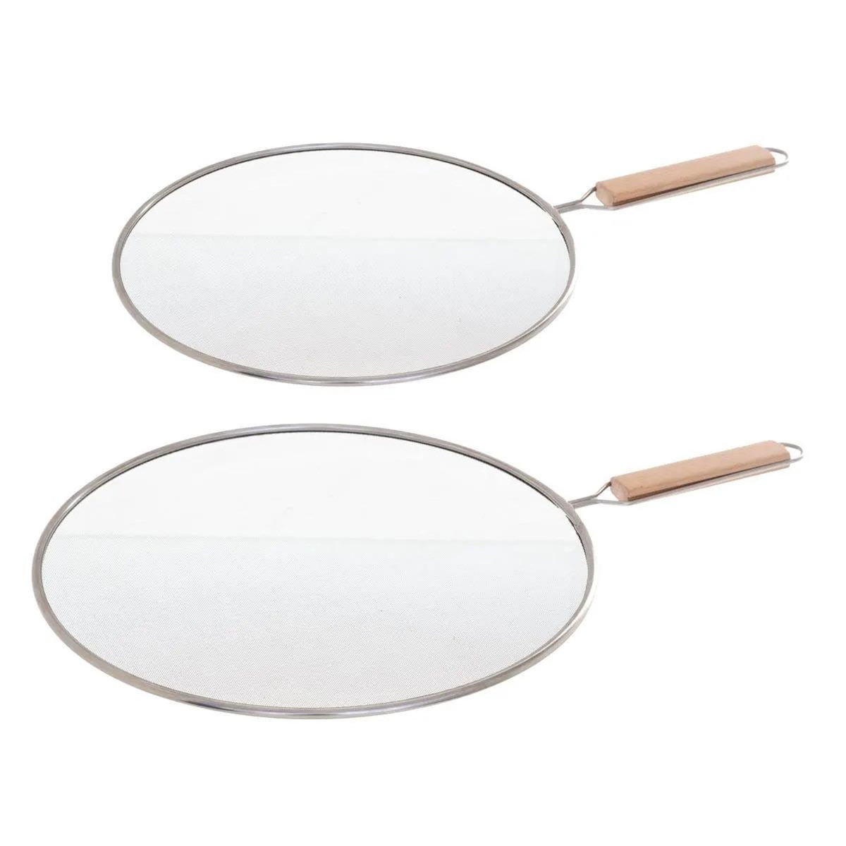 FIVE Lot de 2 Couvercles Anti-Projection  Protekt  29cm Argent