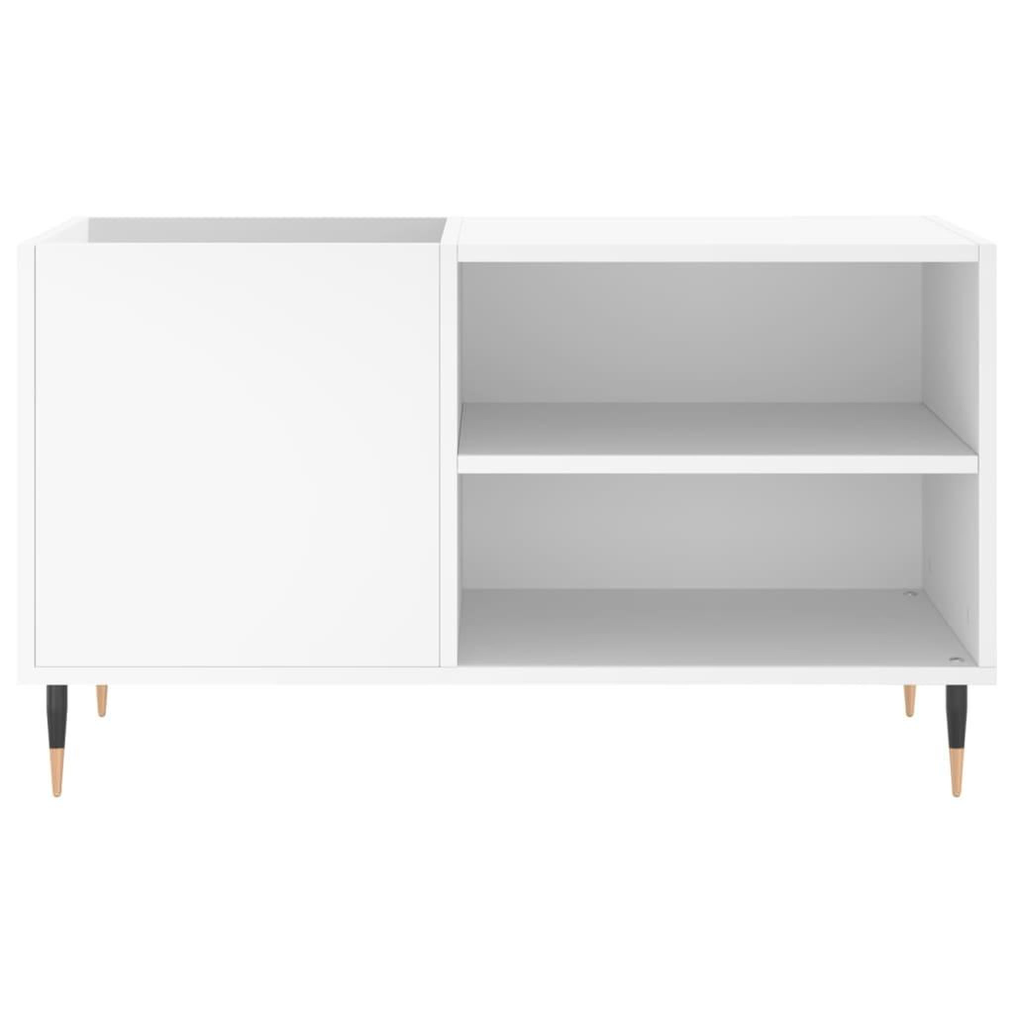 Voir la diapositive 4 : VIDAXL Armoire a disques blanc 85x38x48 cm bois d'ingenierie