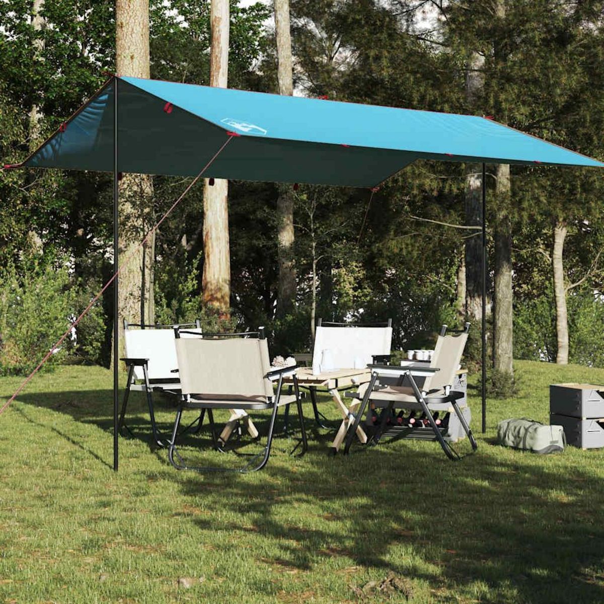 VIDAXL Bache de camping bleu 400x294 cm impermeable