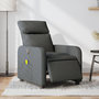 Voir la diapositive 1 : VIDAXL Fauteuil inclinable de massage electrique gris fonce tissu