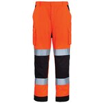 Coverguard Pantalon de travail homme à haute visibilité multipoches PATROL hi viz orange marine TS COVERGUARD 7PAOPS