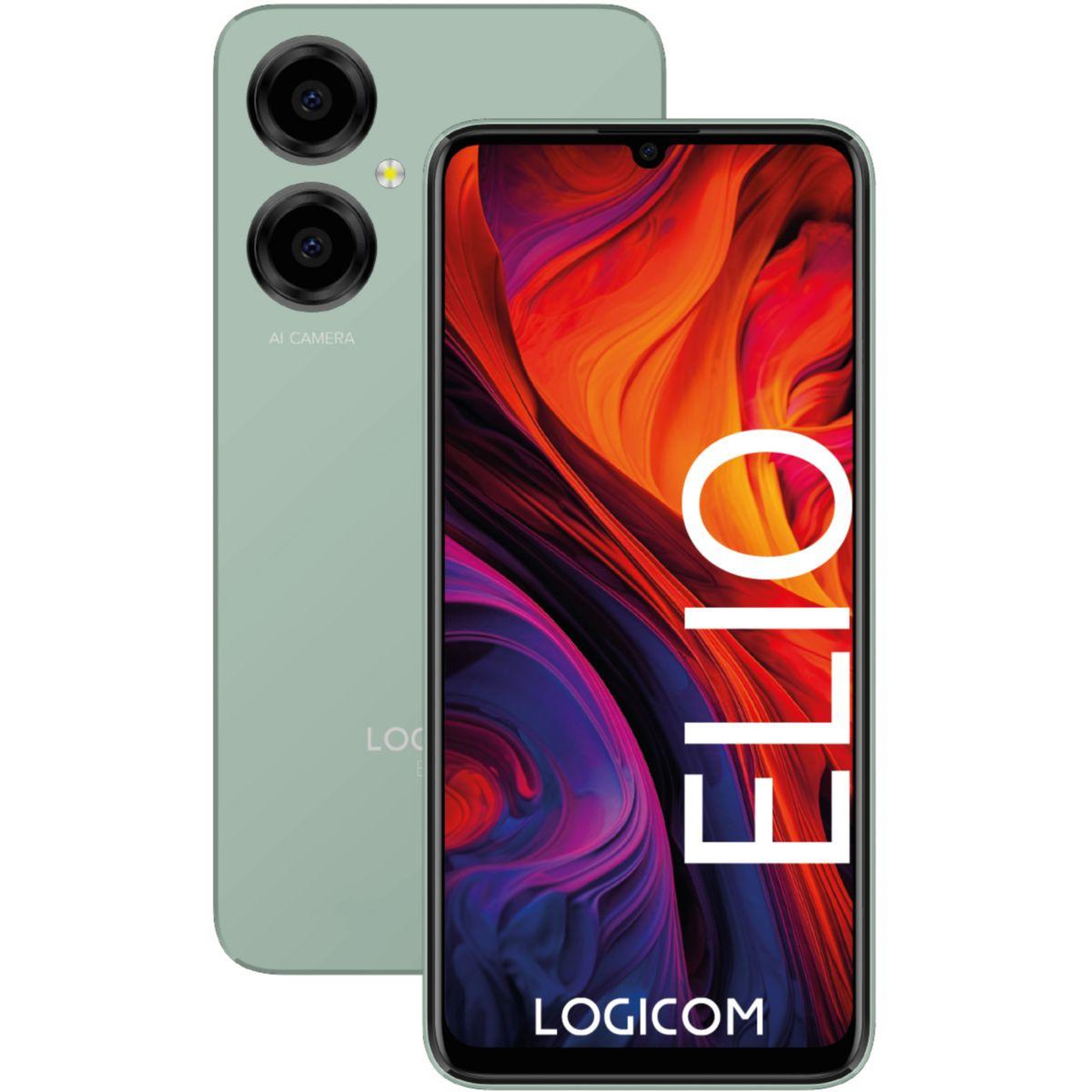 Voir la diapositive 1 : Logicom Smartphone Elio Vert 64Go 4G