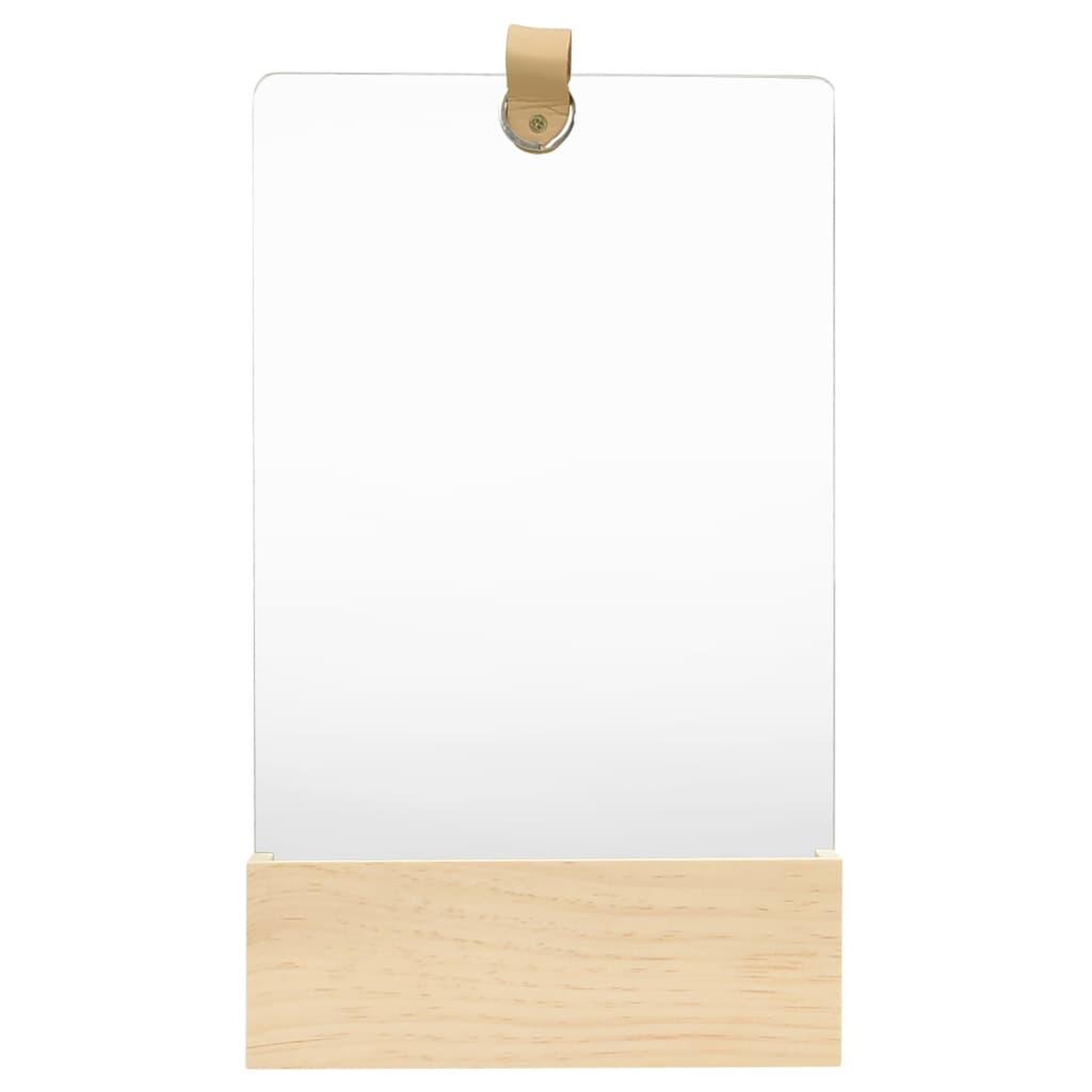 VIDAXL Miroir mural Bois de pin massif 23x39,5 cm