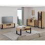 Voir la diapositive 5 : BEST MOBILIER Donnely - vitrine - effet bois et noir - 188 cm