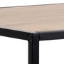 TOILINUX Table de bar haute en MDF et métal pour 4 à 6 personnes - Beige et noir