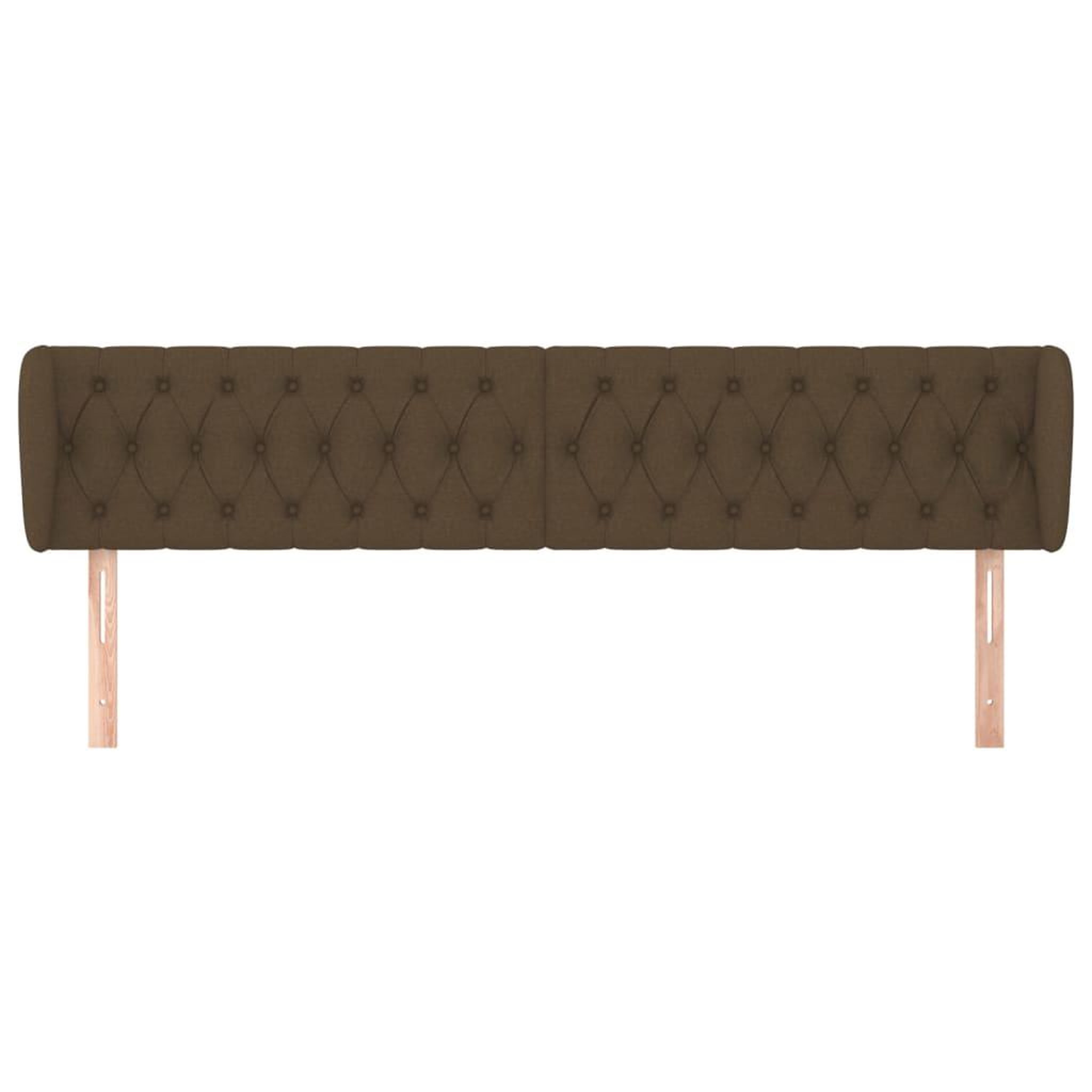 Voir la diapositive 3 : VIDAXL Tete de lit avec oreilles Marron fonce 203x23x78/88 cm Tissu