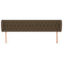 Voir la diapositive 3 : VIDAXL Tete de lit avec oreilles Marron fonce 203x23x78/88 cm Tissu