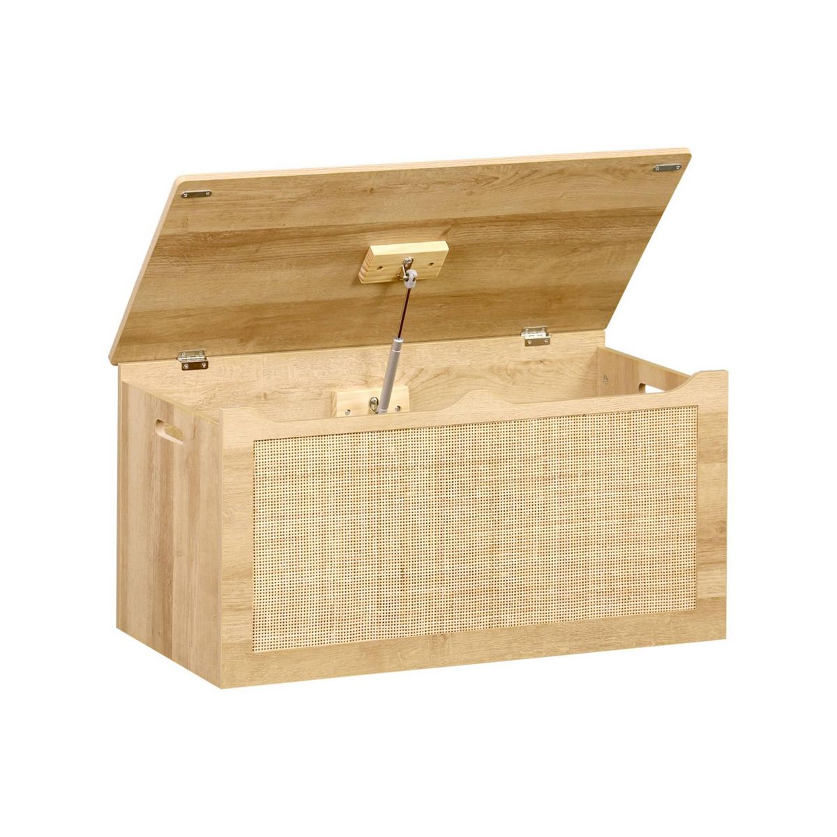 SWEEEK Coffre à jouets cannage. couvercle. poignées latérales pour chambre enfant