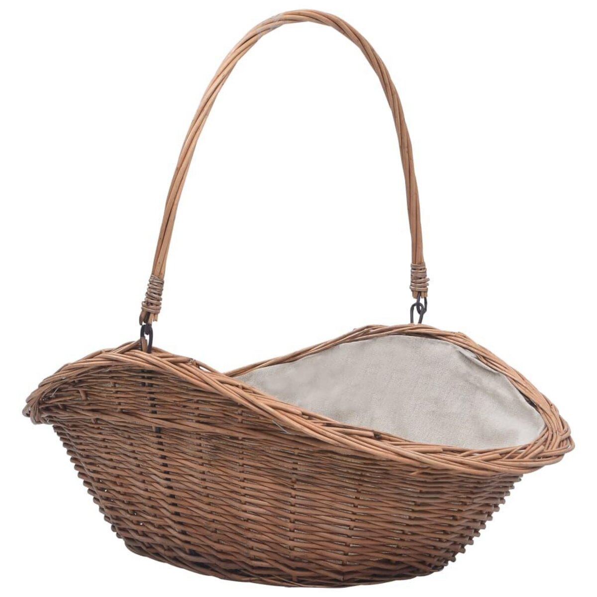 VIDAXL Panier a bois de chauffage avec poignee 60x44x55 cm Saule