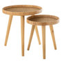 Voir la diapositive 1 : Paris Prix Lot de 2 Tables Gigognes  Trépied  54cm Naturel