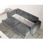 Voir la diapositive 2 : BEST MOBILIER Bucay - canapé 3 places - convertible avec coffre - en velours