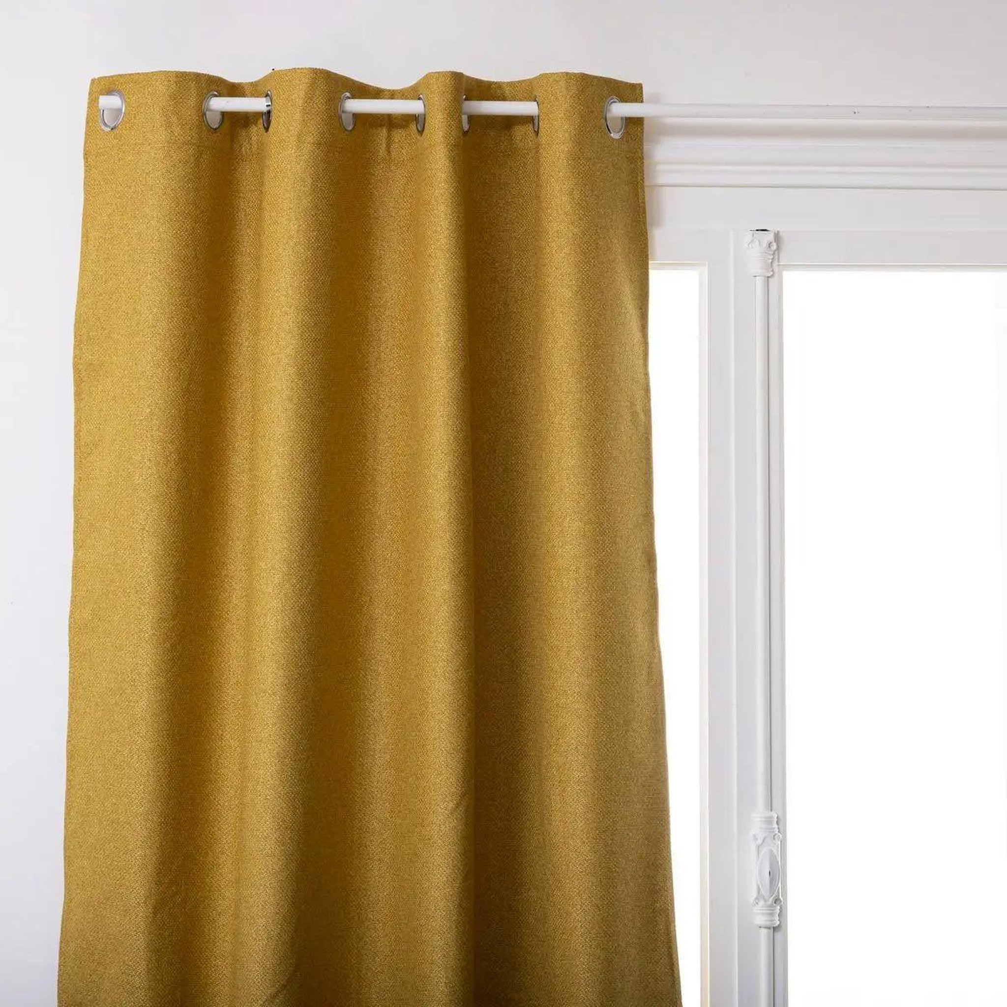 ATMOSPHERA Rideau occultant à œillets  lisba  140x260cm ocre