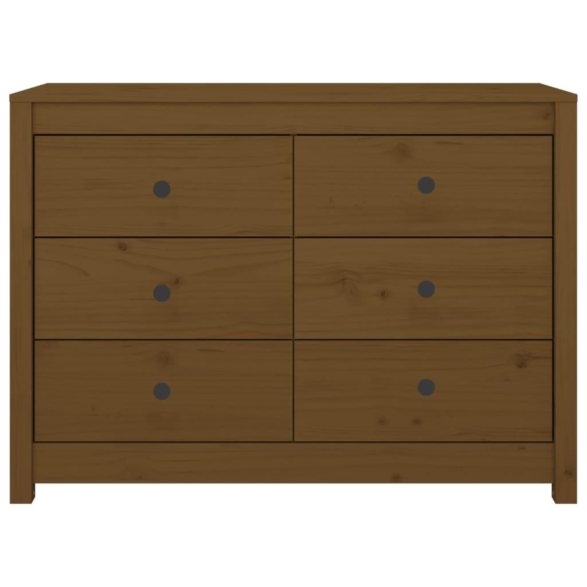 Voir la diapositive 4 : VIDAXL Armoire laterale Marron Miel 100x40x72 cm Bois de pin massif