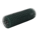 VIDAXL Grillage acier avec revetement en PVC 10x0,5 m vert