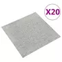 VIDAXL Dalles de tapis de sol 20 pcs 5 m^2 50x50 cm Gris clair