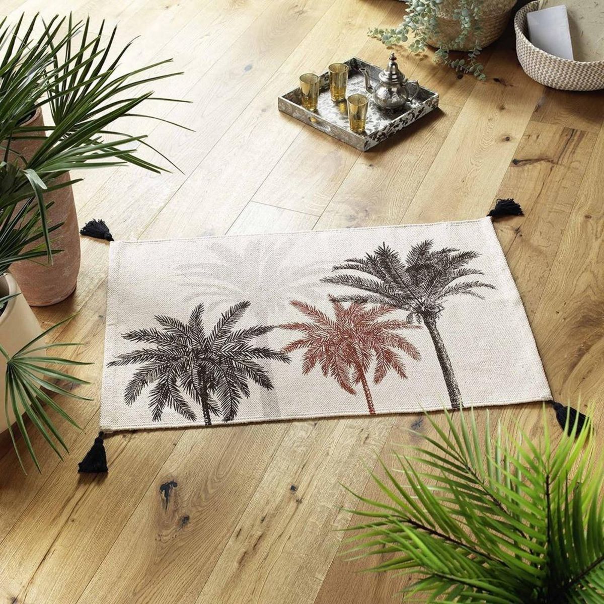 Douceur d'Intérieur Tapis pompons 60x90 cm Kenya Lodge