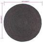 Voir la diapositive 6 : VIDAXL Tapis fait a la main Jute Rond 210 cm Gris fonce