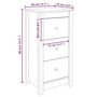 Voir la diapositive 6 : VIDAXL Buffet blanc 40x35x80 cm bois massif de pin