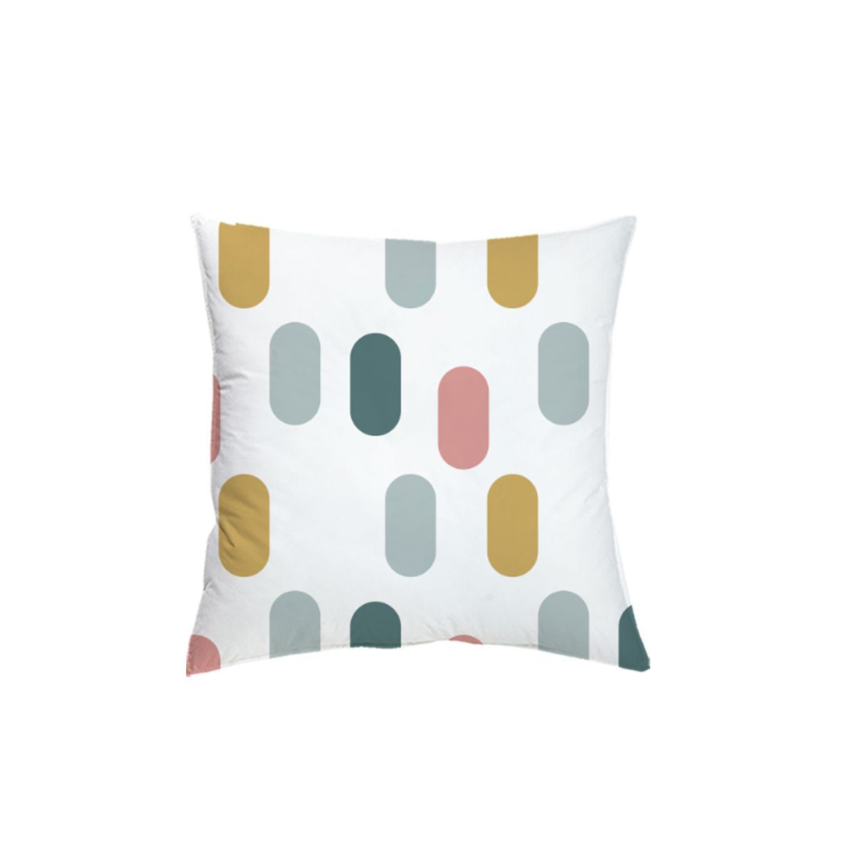 Coussin déco fantaisie déhoussable en coton MULTICO