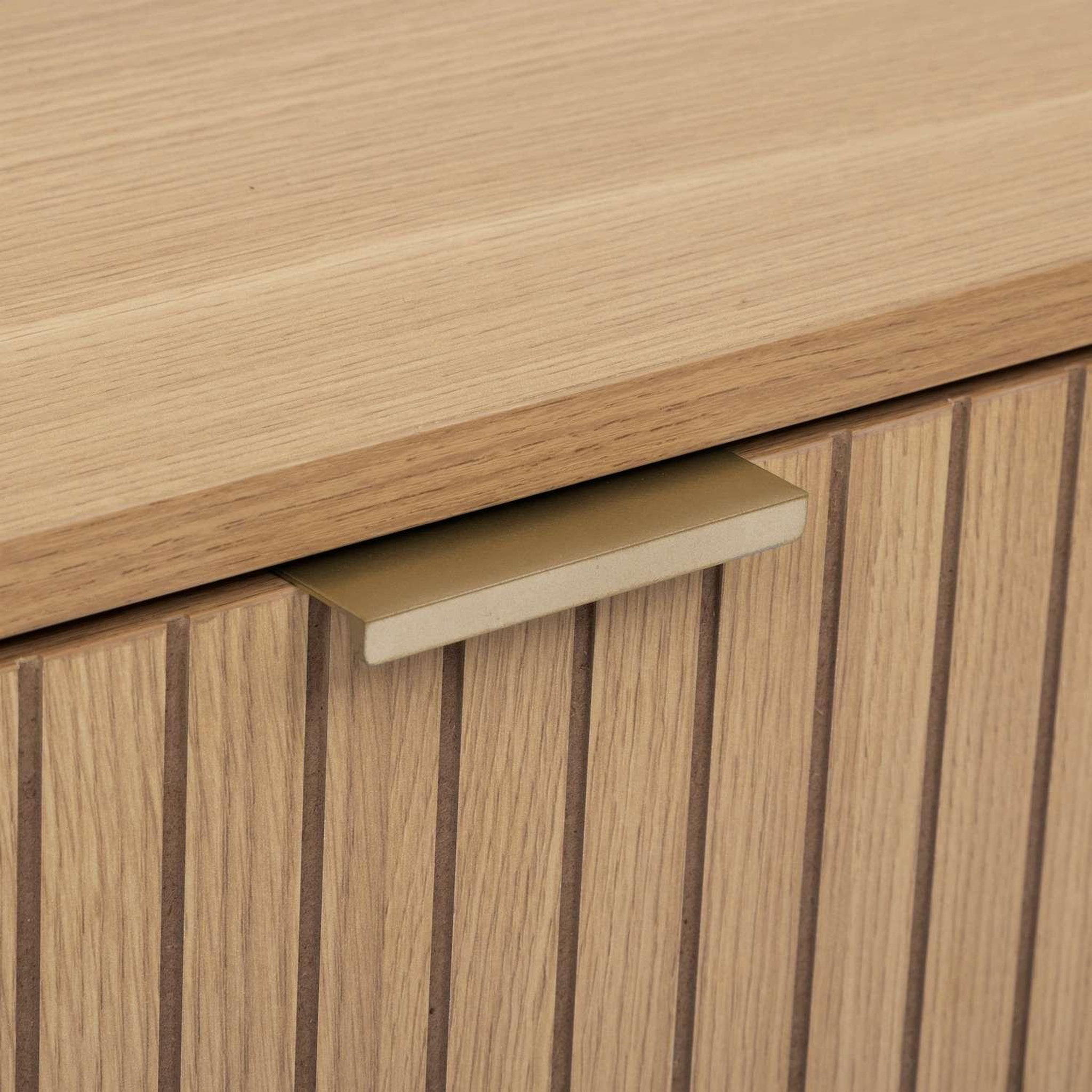 Voir la diapositive 4 : FIVE Table de chevet 2 tiroirs en bois TASSO - Marron