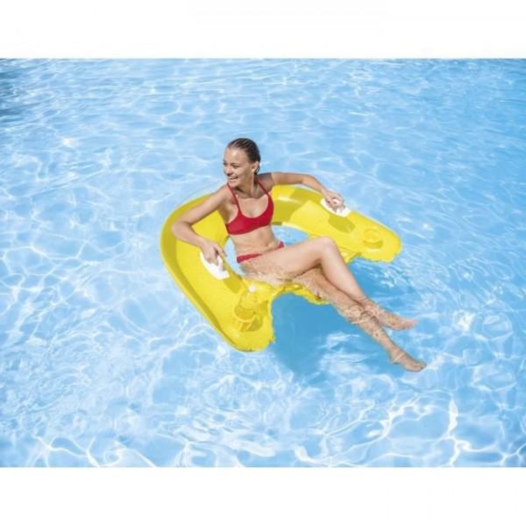 Voir la diapositive 2 : INTEX Intex bouée fauteuil de piscine semi-immerge