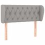 Voir la diapositive 2 : VIDAXL Tete de lit avec oreilles Gris clair 93x23x78/88 cm Tissu