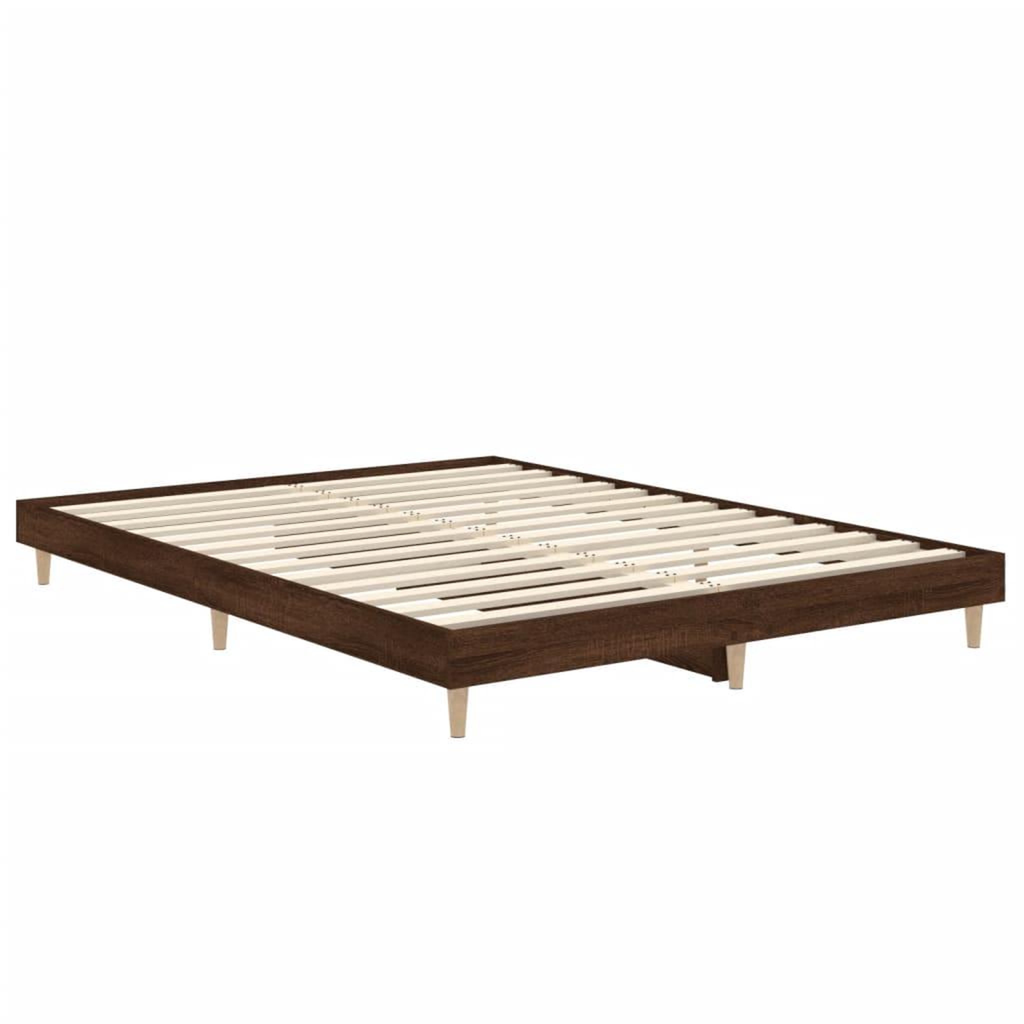 Voir la diapositive 5 : VIDAXL Cadre de lit sans matelas chene marron 135x190 cm