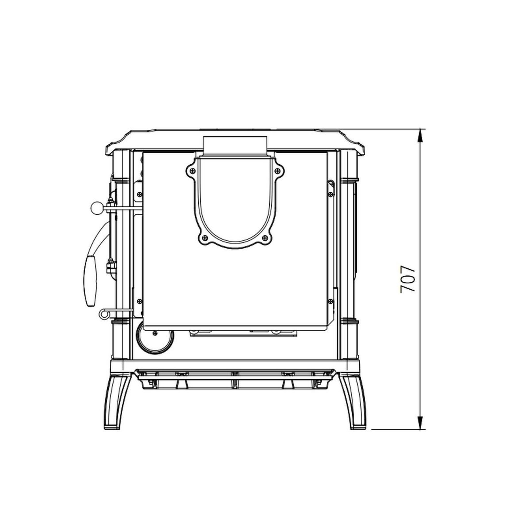Voir la diapositive 5 : NORDICA EXTRAFLAME Poêle à bois 7.7kw noir - isettalean