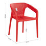 Voir la diapositive 3 : HomeStyle4U Salon de jardin Table et 2 chaises en rouge