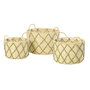 Voir la diapositive 1 : Paris Prix Lot de 3 Paniers de Rangement  Mac  38cm Naturel & Vert