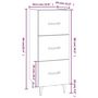 Voir la diapositive 6 : VIDAXL Buffet Gris beton 34,5x34x90 cm Bois d'ingenierie