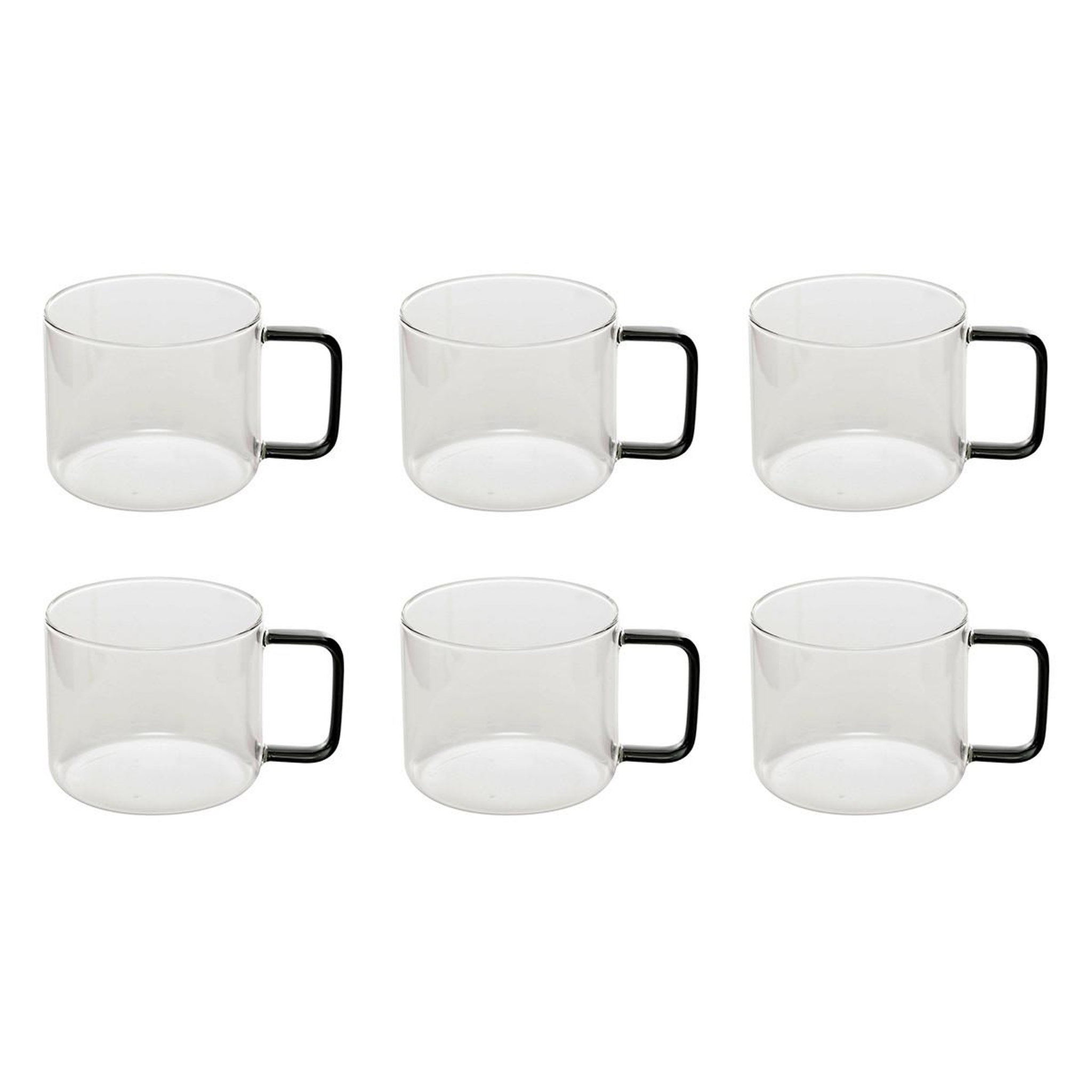 SECRET DE GOURMET Lot de 6 mugs en verre  mia  50cl transparent