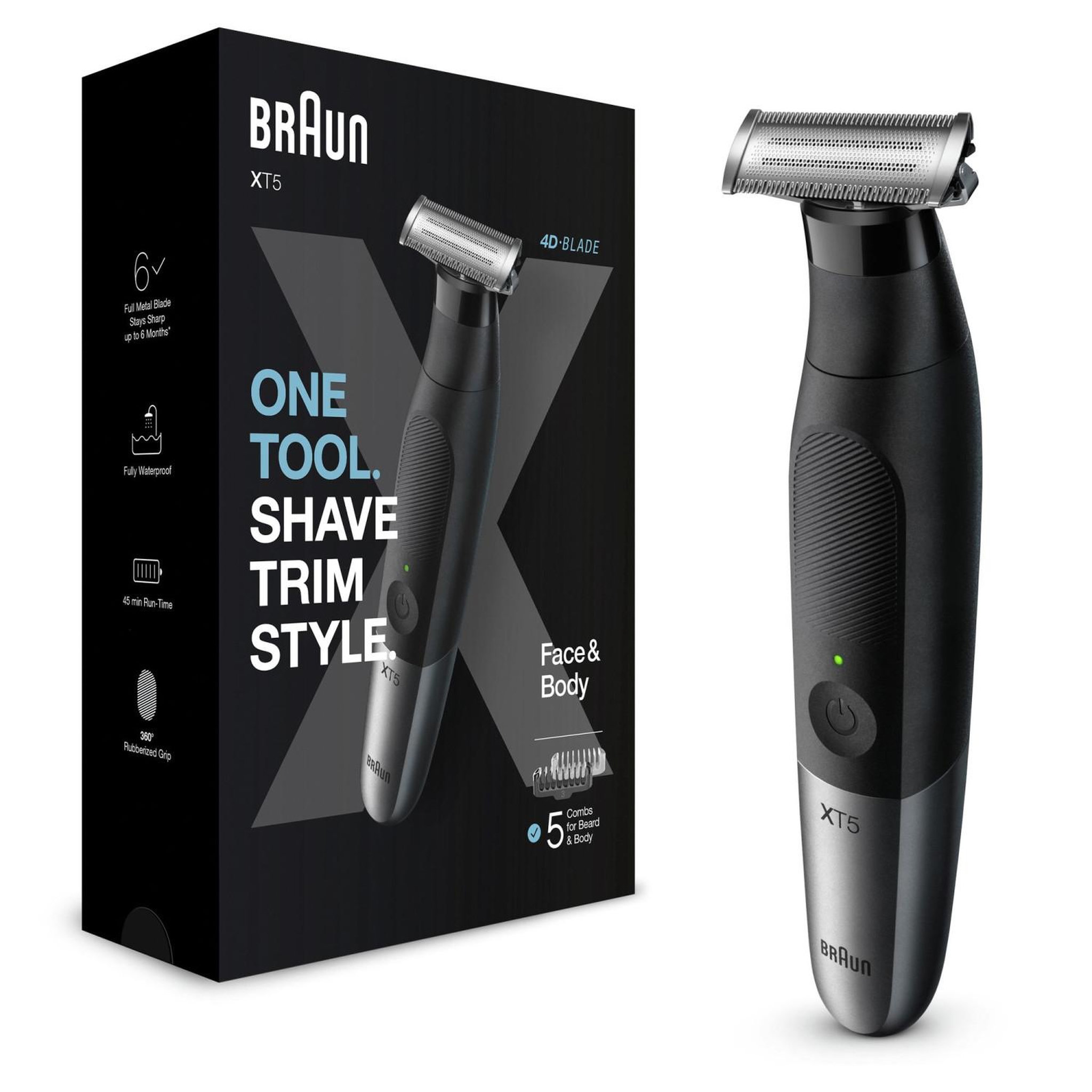 Voir la diapositive 2 : BRAUN Braun xt5100 rasoir à grille tondeuse noir