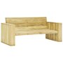 Voir la diapositive 3 : VIDAXL Salon de jardin 4 pcs Bois de pin impregne