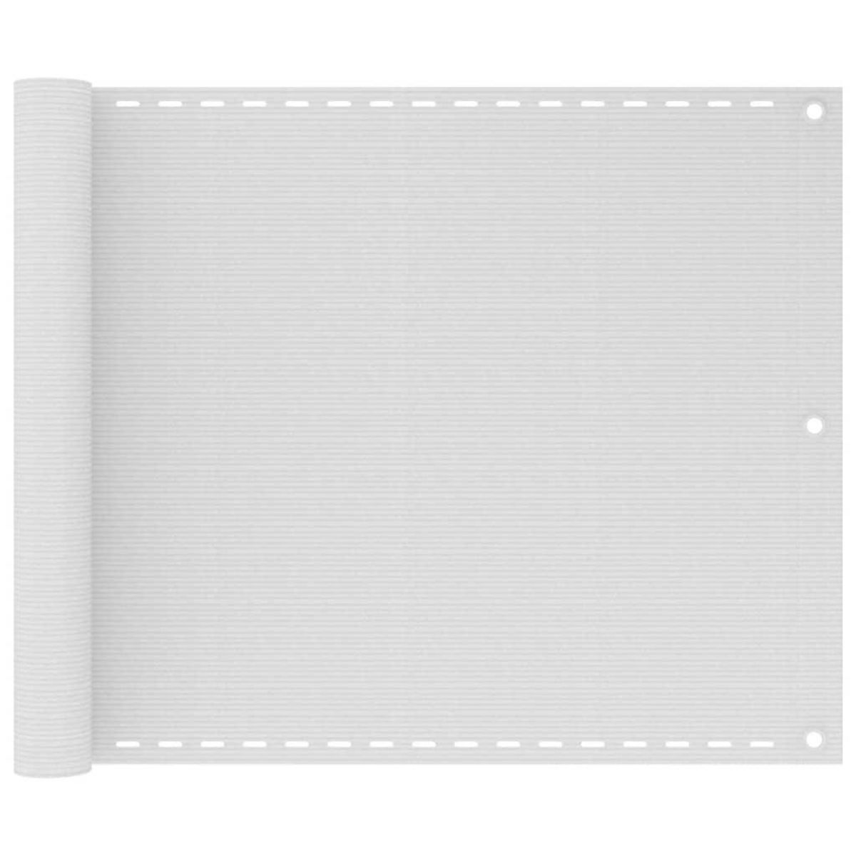 VIDAXL Ecran de balcon Blanc 75x300 cm PEHD