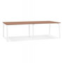 Voir la diapositive 1 : Paris Prix Double Bureau Design  Rosendo  280cm Blanc & Noyer